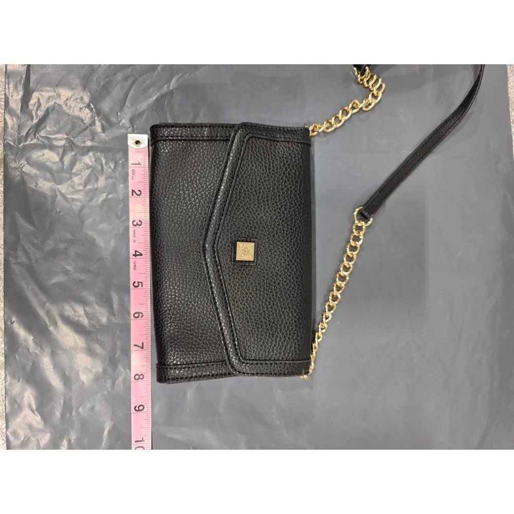 Black Crossbody Bag Gold Chain‎ Strap Small Purse Evening Party Designer Style